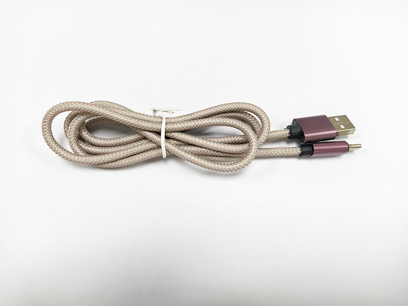 聯鑫德誠麻繩編織USB to Type-C數據線，5芯5A超級快充充電線